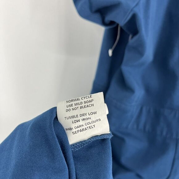 Eshakti Dress Size 22W Womens Blue Ruffle A Line Boho Stretch Knit Pockets - Picture 9 of 9